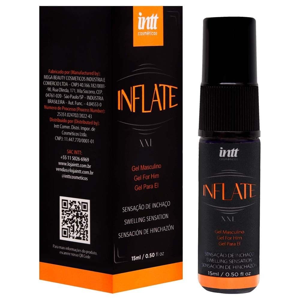 Inflate Vasodilatador Masculino Efeito Hot 15G Intt